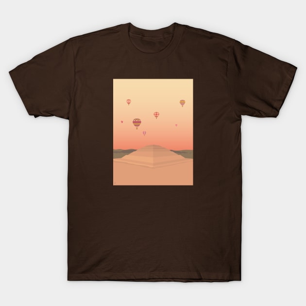 Sunrise Over Teotihuacan, La Piramide del Sol, Mexico T-Shirt by lymancreativeco